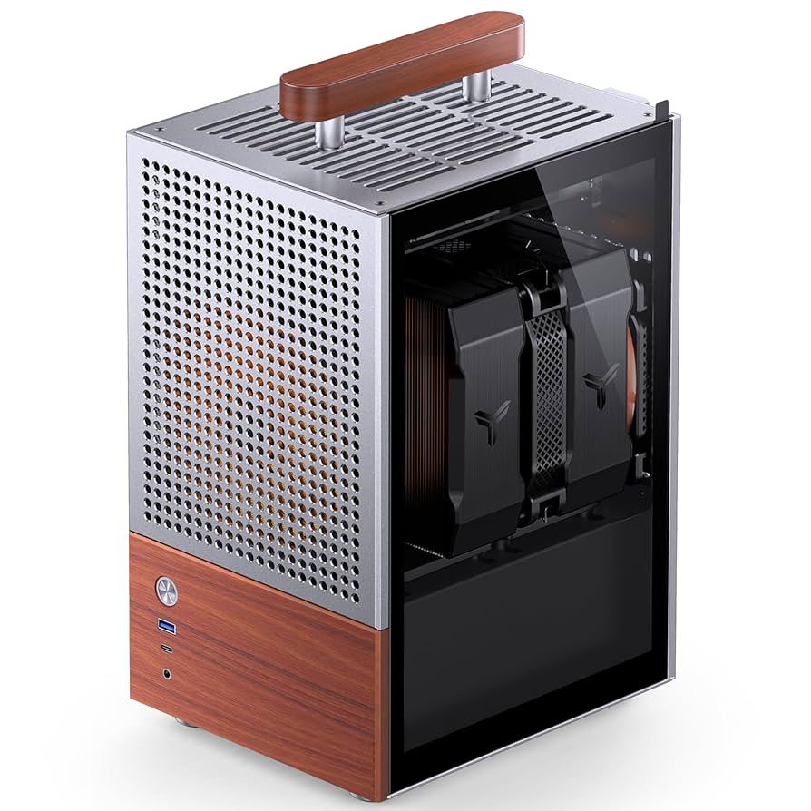 【中古】JONSBO T6 JONSBO T6 Silver ITX PC Case, Mini Tower Aluminum Chassis